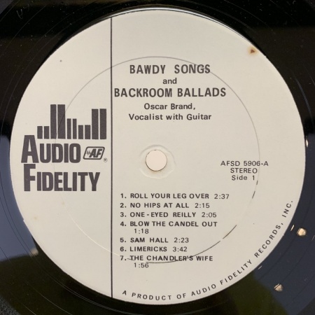 Bawdy Songs And Backroom Ballads - Vol.1